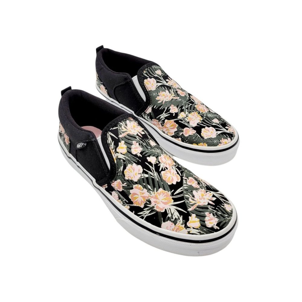 Vans Girl’s Asher Floral Skate Shoes Size 4